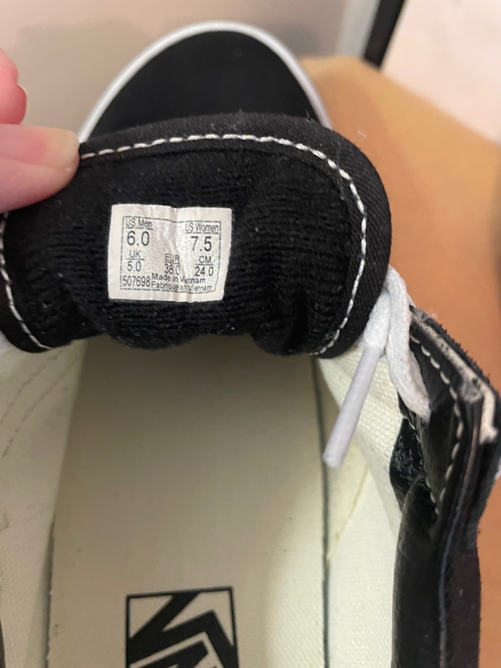 Vans Black & White Low-Top Skate Sneakers - Picture 4 of 12